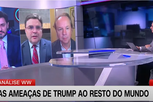 CNN Brasil panel discussion on Trump's threats to the world